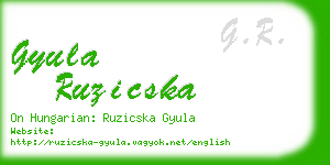 gyula ruzicska business card